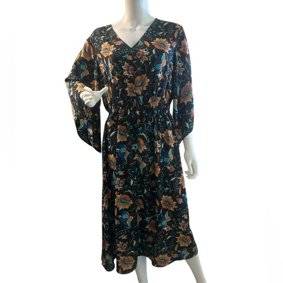 Belle Boho by Kim Gravel Regular Smocked Waist Caftan - Picture 2 of 9